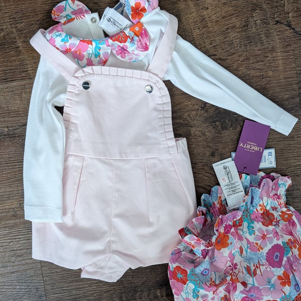 Jacardi Overall Shorts Outfit - NWT - Never worn - 12mo